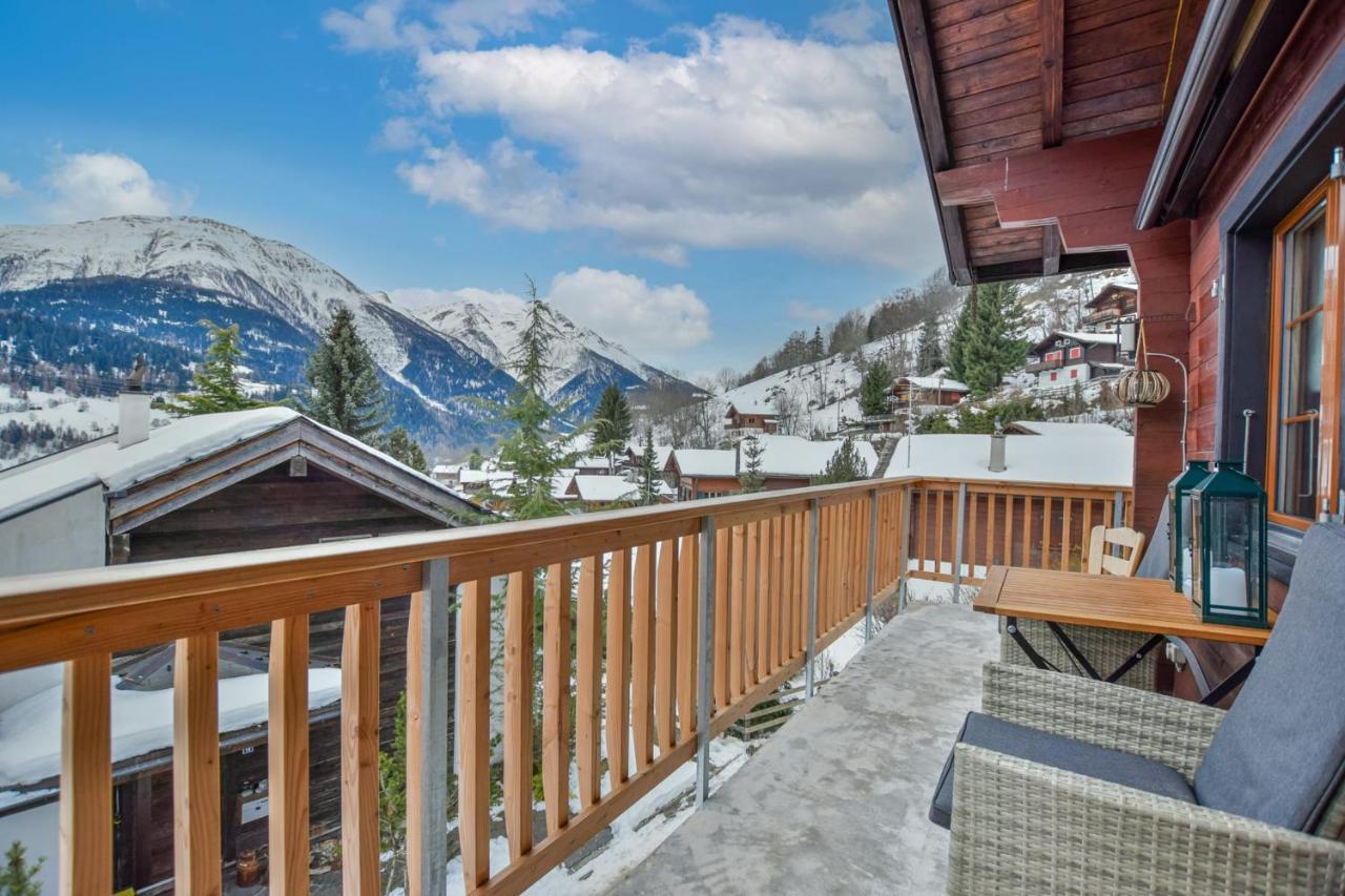 Reste Fidele Duplex Fiesch Esterno foto